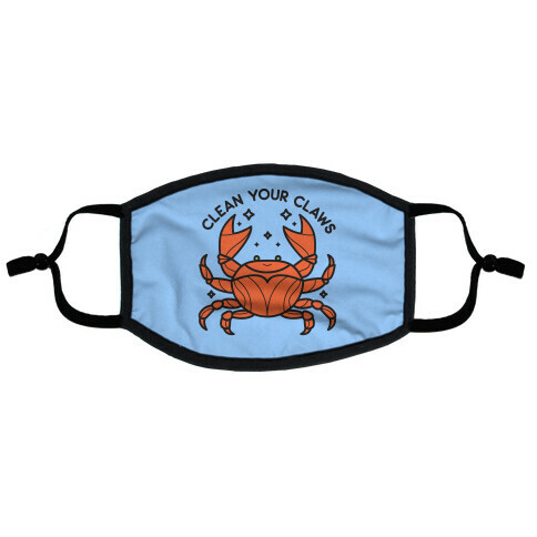 Clean Your Claws Crab Flat Face Mask