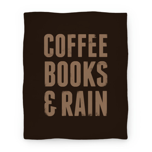 Coffee Books & Rain Blanket (Expresso) Blanket
