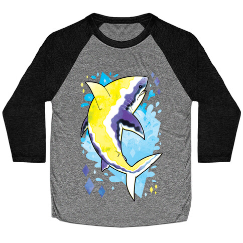 Pride Sharks: Non-binary Baseball Tee