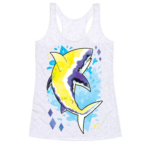 Pride Sharks: Non-binary Racerback Tank Top