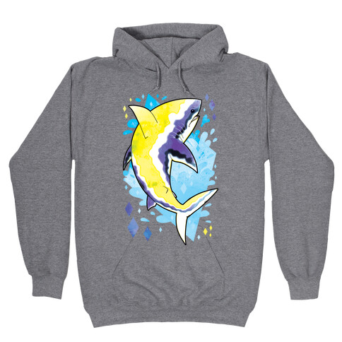 Pride Sharks: Non-binary Hooded Sweatshirt