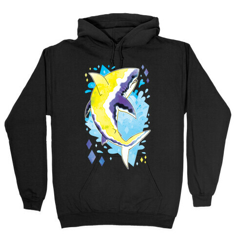 Pride Sharks: Non-binary Hooded Sweatshirt