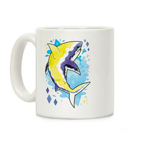 Pride Sharks: Non-binary Coffee Mug