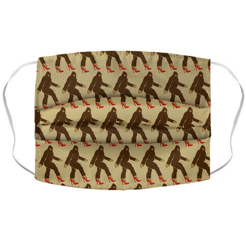 Heeled Big Foot Pattern Accordion Face Mask