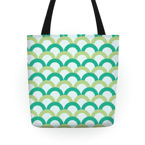 Green Scale Pattern Tote