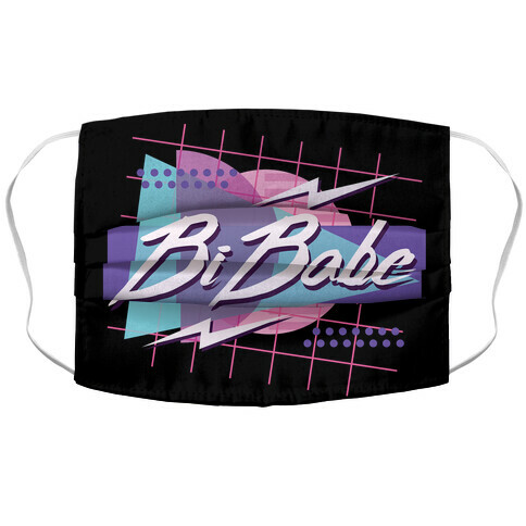 Bi Babe 80s Retro  Accordion Face Mask