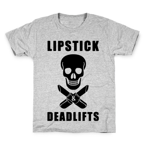 Lipstick & Deadlifts Kids T-Shirt