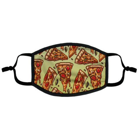 Pizzas Pattern Flat Face Mask