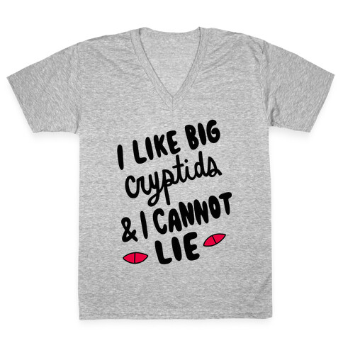 I Like Big Cryptids V-Neck Tee Shirt