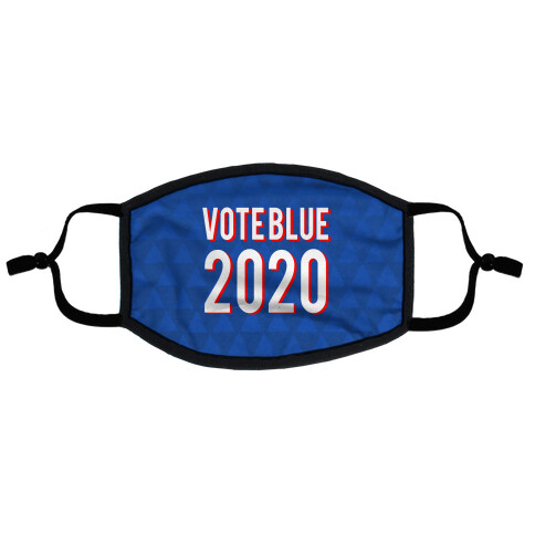 Vote Blue 2020 Flat Face Mask