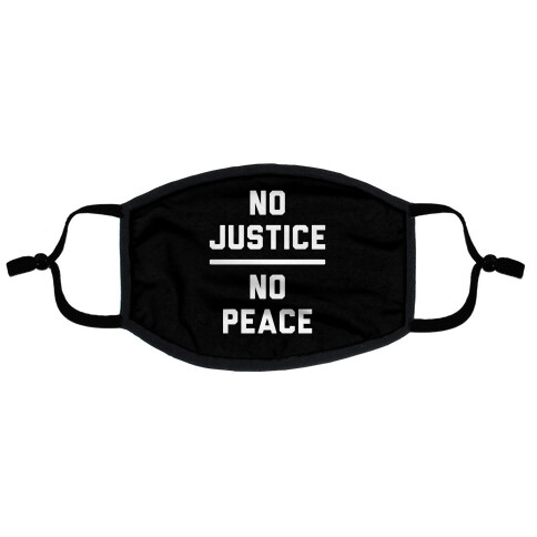 No Justice No Peace Flat Face Mask