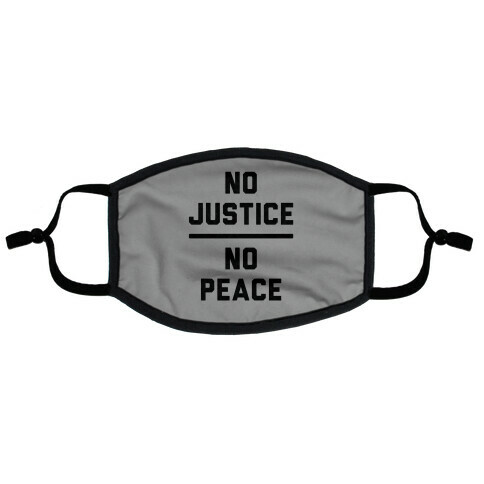 No Justice No Peace Flat Face Mask
