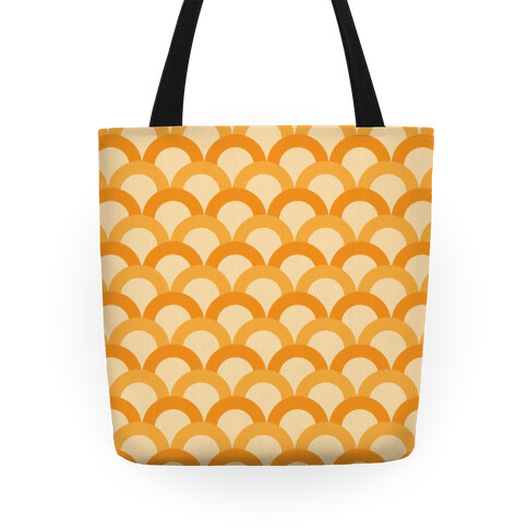 Orange Scale Pattern Tote