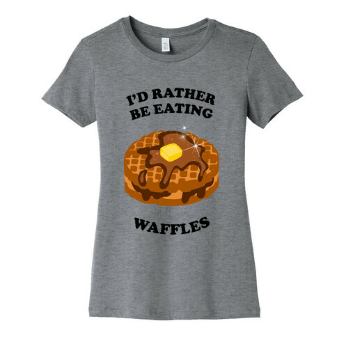 Eating Waffles Womens T-Shirt