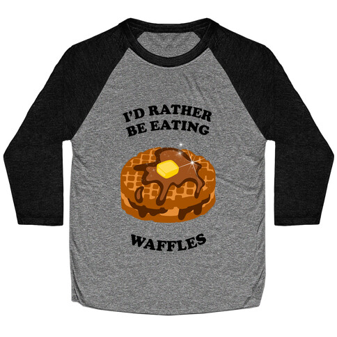 Eating Waffles Baseball Tee