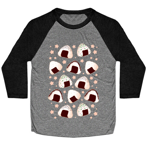 Onigiri pattern Baseball Tee