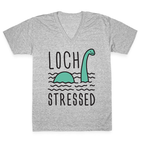 Loch Stressed Monster V-Neck Tee Shirt