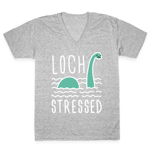 Loch Stressed Monster V-Neck Tee Shirt