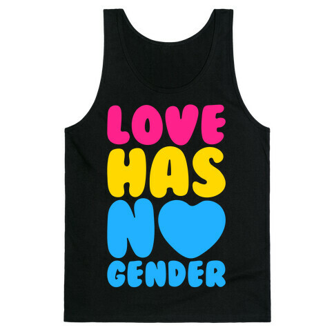 Love Has No Gender White Print Tank Top