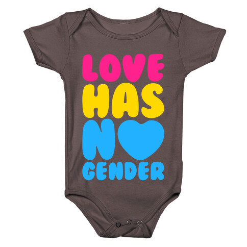 Love Has No Gender White Print Baby One-Piece