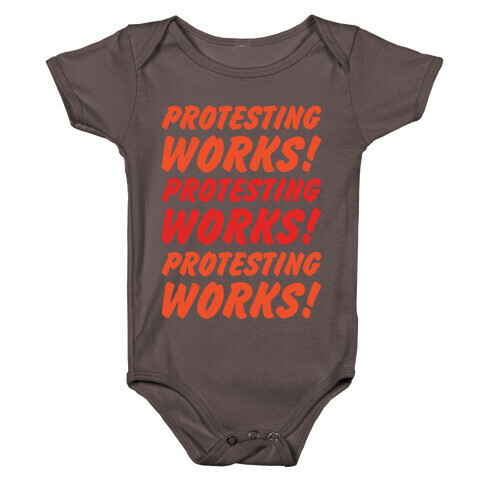 Protesting Works White Print Baby One-Piece
