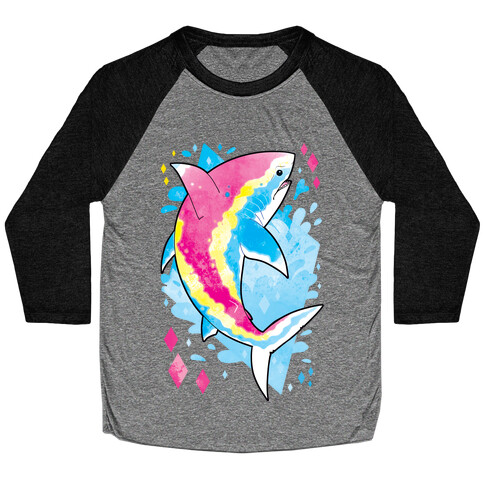 Pride Sharks: Pan Baseball Tee