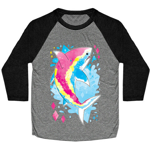 Pride Sharks: Pan Baseball Tee