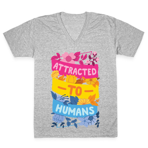 Attracted To Humans V-Neck Tee Shirt