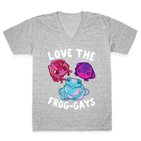 Love the Frog-Gays V-Neck Tee Shirt