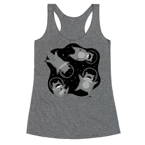 Raccoons In Space Racerback Tank Top