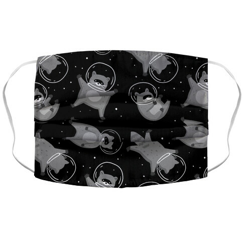 Raccoons In Space Accordion Face Mask