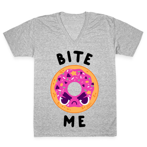 Bite Me (Donut) V-Neck Tee Shirt