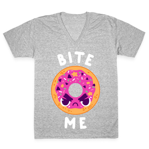 Bite Me (Donut) V-Neck Tee Shirt