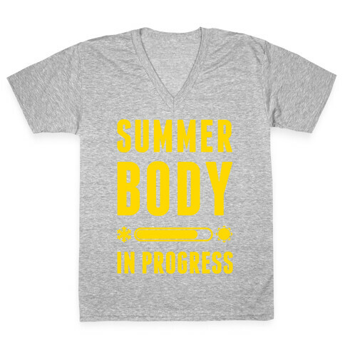 Summer Body In Progress V-Neck Tee Shirt