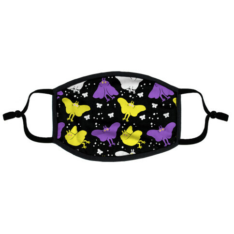 Moththem Nonbinary Pattern Flat Face Mask