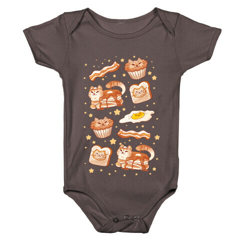 Breakfast Cats Baby One-Piece