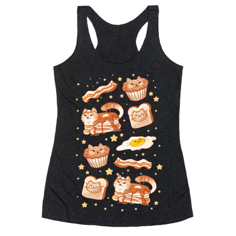 Breakfast Cats Racerback Tank Top