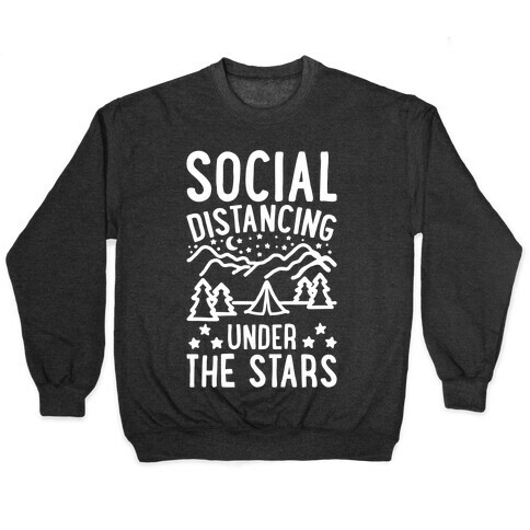 Social Distancing Under The Stars White Print Pullover