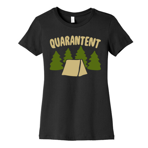 Quarantent White Print Womens T-Shirt
