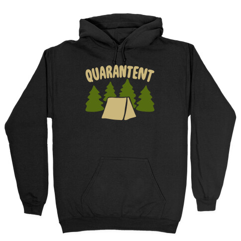 Quarantent White Print Hooded Sweatshirt