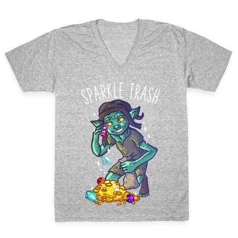 Sparkle Trash Goblin V-Neck Tee Shirt