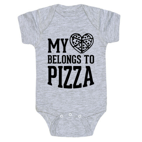 My Heart Belongs To Pizza Baby One-Piece