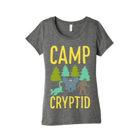 Camp Cryptid White Print Womens T-Shirt