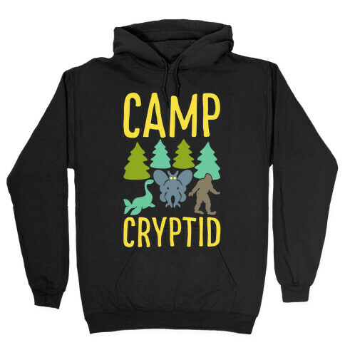 Camp Cryptid White Print Hooded Sweatshirt