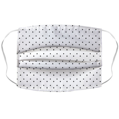 Dainty Stars Pattern White Accordion Face Mask