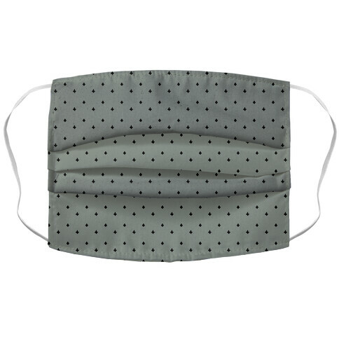 Dainty Stars Pattern Grey Accordion Face Mask