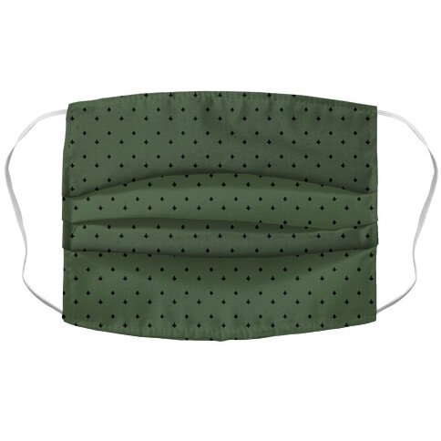 Dainty Stars Pattern Chive Green Accordion Face Mask