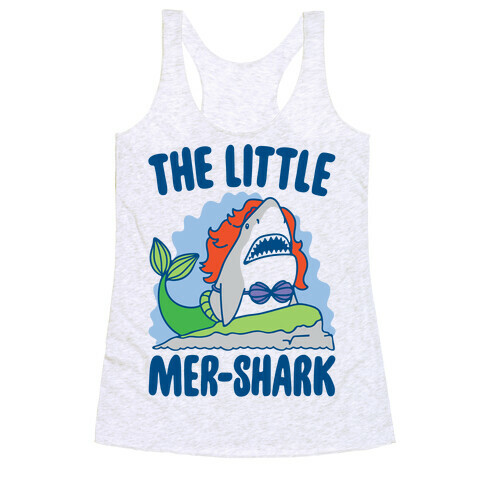 The Little Mer-Shark Parody Racerback Tank Top