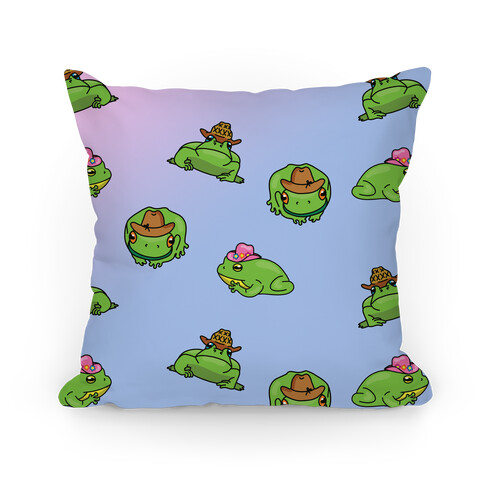 Rootin' Tootin' Ribbit Pattern Pillow