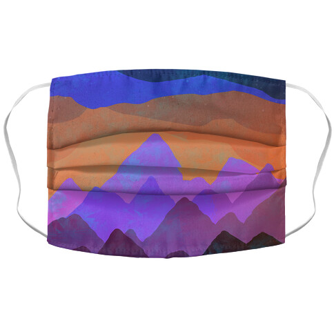 Abstract Mountain Sunset Accordion Face Mask